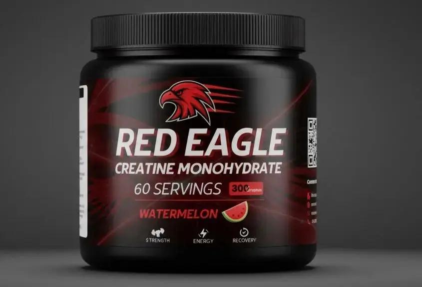 Red Eagle Creatine Monohydrate – Watermelon | 60 Servings, 300g | Strength, Energy & Recovery - Red Eagle supplement