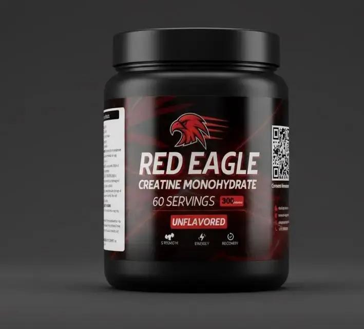 Red Eagle Creatine Monohydrate – Unflavored | 60 Servings, 300g | Strength, Energy & Recovery - Red Eagle supplement